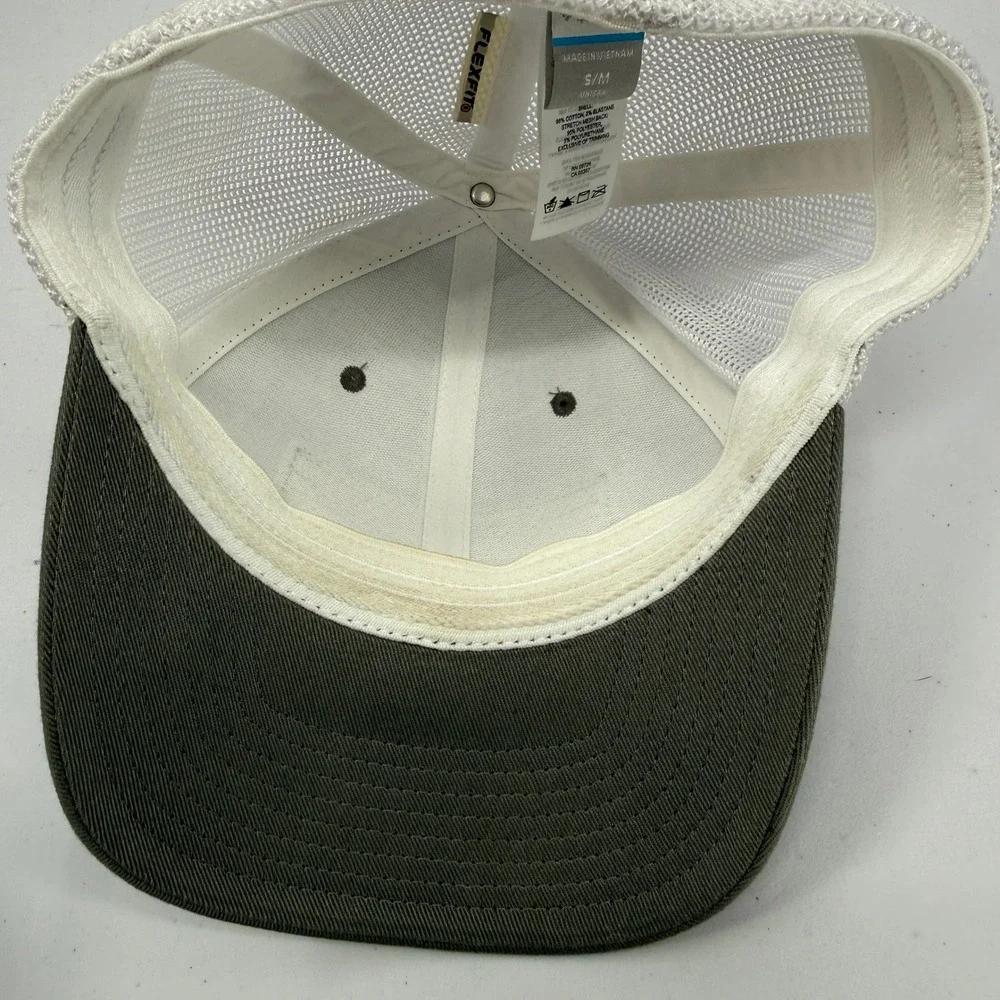 Columbia Trucker Hat Mens S/M Gray‎ PFG Performance Fishing Gear Mesh Flexfit
